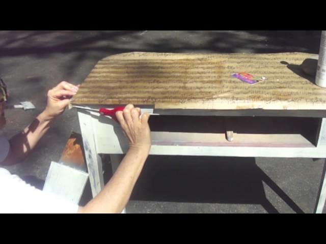 How to decoupage furniture a Table