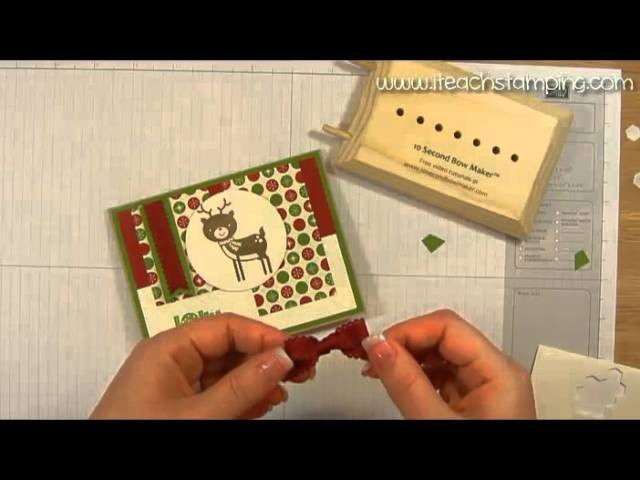 How to Make a Christmas Card Using Stampin' Up!'s No Peeking Stamp Set
