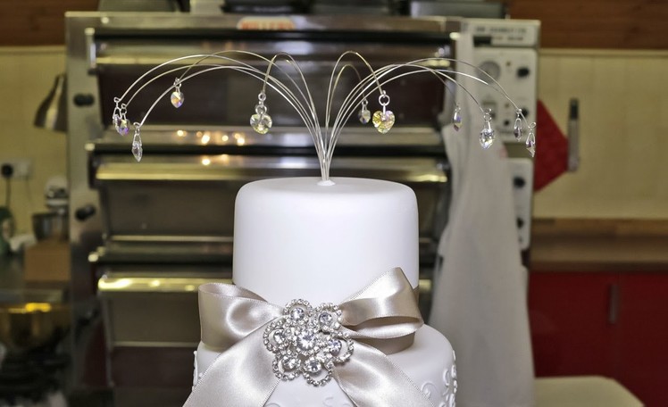 How to make a crystal drop cake topper