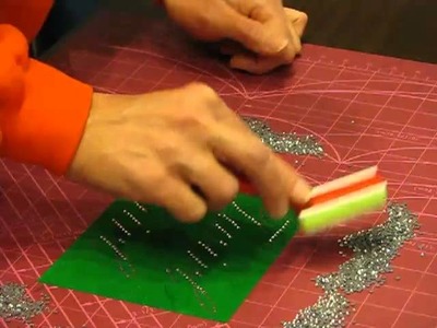 How to make a rhinestone stencil with 2 stone sizes from 1 piece of sticky flock