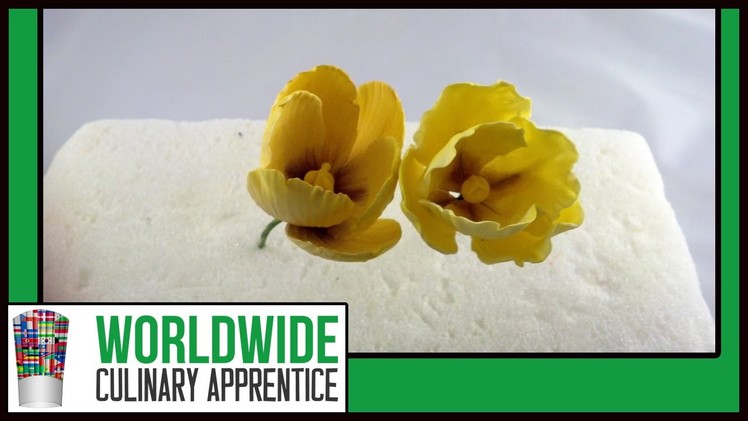 How to make Sugar Paste Tulips-Sugar Paste Flowers - Wedding Cakes Decoration - Pastry School