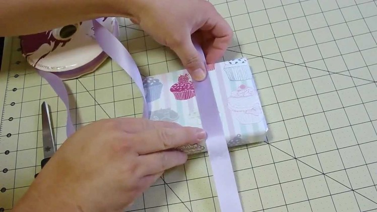 How to tie a Ribbon around a box or gift (tutorial)
