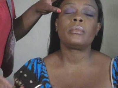 Makeup tutorial w. my Mama: Purple smoky eyes with Blue & purple liner