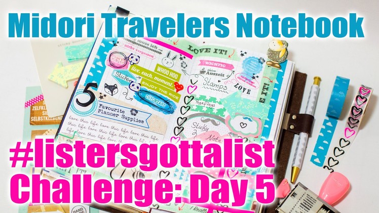 Midori Travelers Notebook - Listers gotta List - Day 5