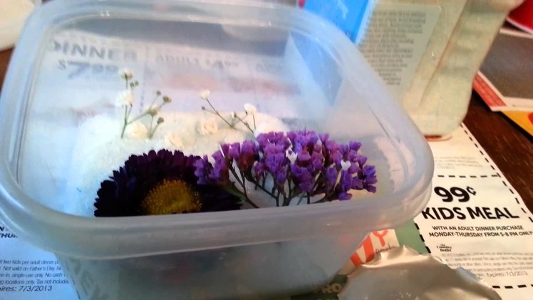 My tutorial on putting fresh flowers in Silica Gel