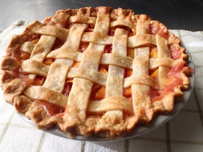 Peach Pie - How to Make a Lattice-Top Peach Pie