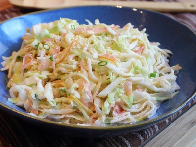 Pickled Ginger Asian Pear Coleslaw - Thanksgiving Holiday Side Dish Recipe Idea