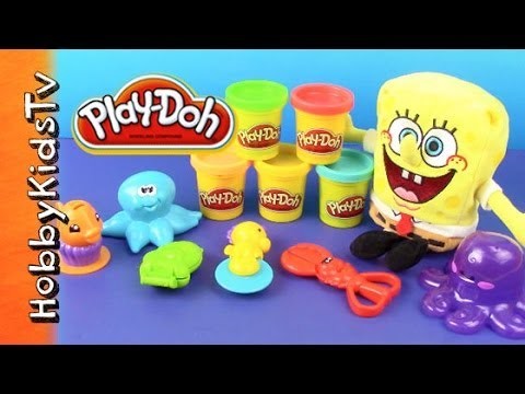 PLAY DOH UnderSea Creatures Set - Spongebob, Lightning McQueen Make ...