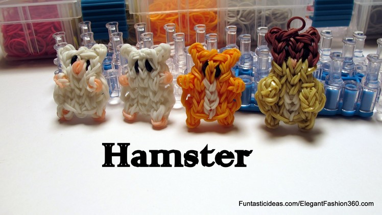 Rainbow Loom Hamster charm - How to - Animal Series