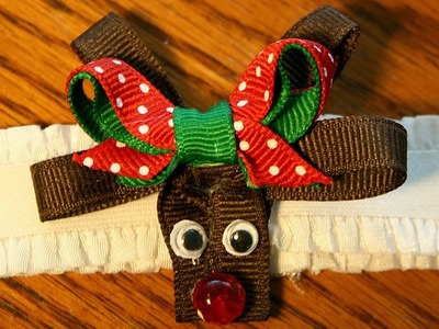 Reindeer hair bow.clip tutorial *Christmas design idea