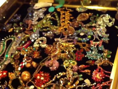 Sheri Weiss' table of costume jewelry wonderfulness