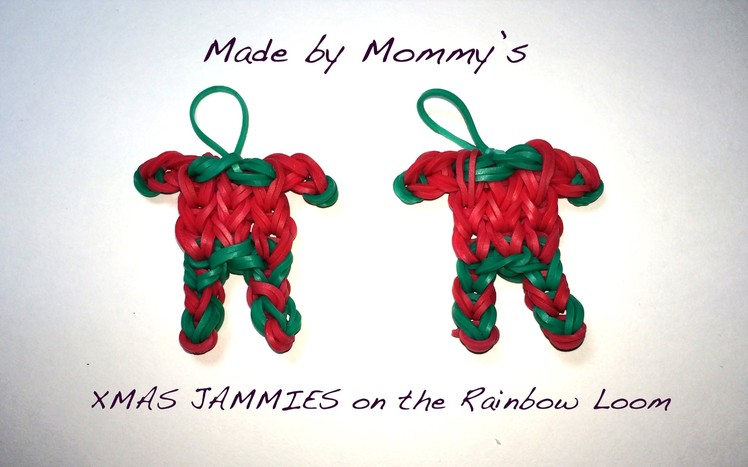 XMAS JAMMIES on the Rainbow Loom - Christmas Pajama Charm!