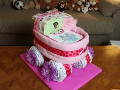 Baby Carriage Diaper Cake (How To Make)