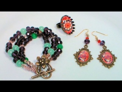 Boho Style Multi-Strand Bracelet, Earrings and Ring Tutorial