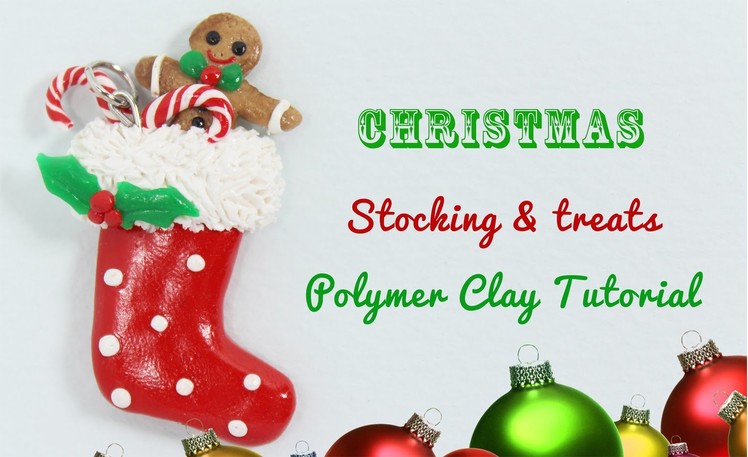 DIY Christmas Stocking with Treats Polymer Clay | Collaboration w. Little Sprinkles