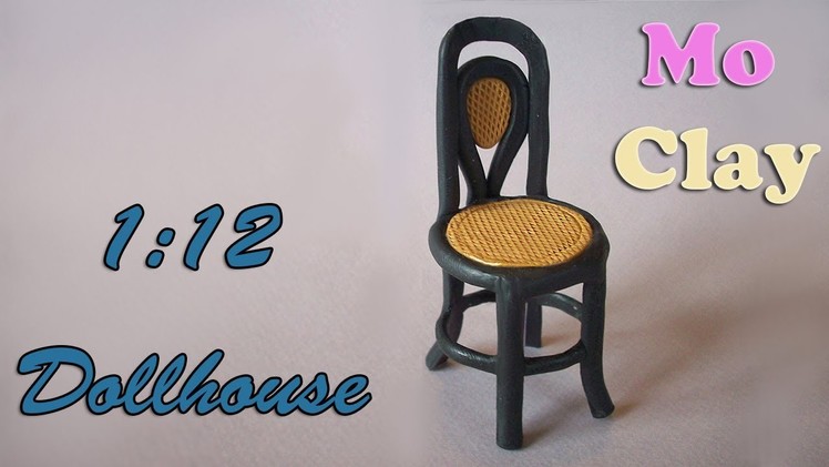 DIY Dollhouse polymer clay chair - Sedia scala 1:12 - Casa de muñecas: Silla