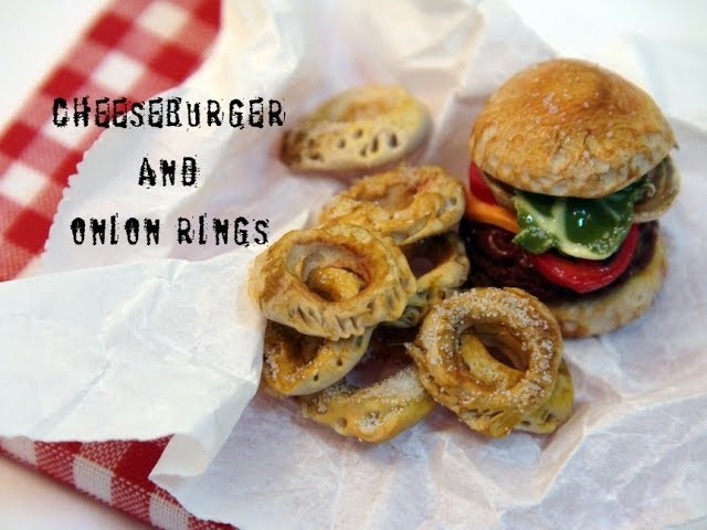 DIY: How To Make a Cheeseburger and Onion Rings With Polymer Clay