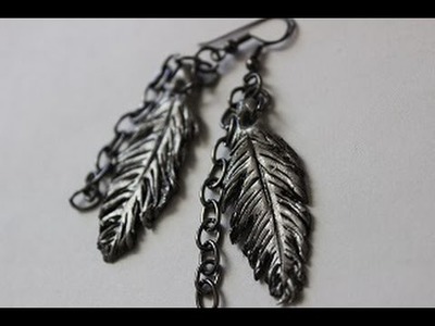 DIY: Polymer Clay Feather Earrings