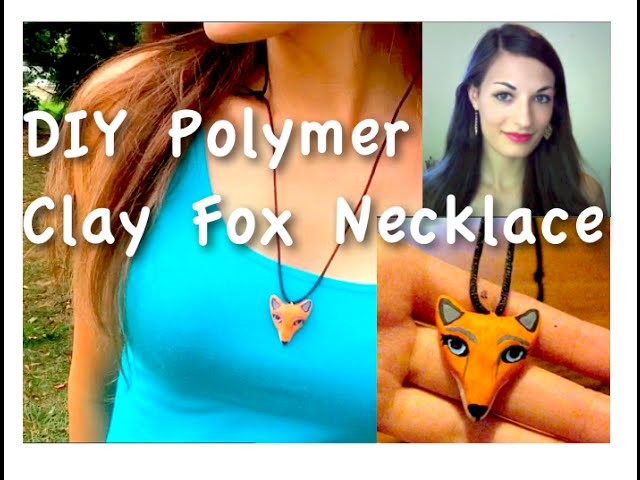 DIY Polymer Clay Fox Necklace || EASY TUTORIAL