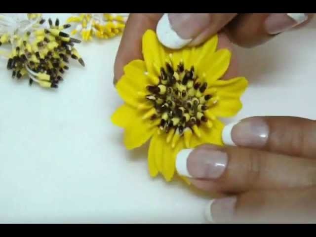 DIY: Polymer clay-italian dough Sunflowers. Clay vase arrangment