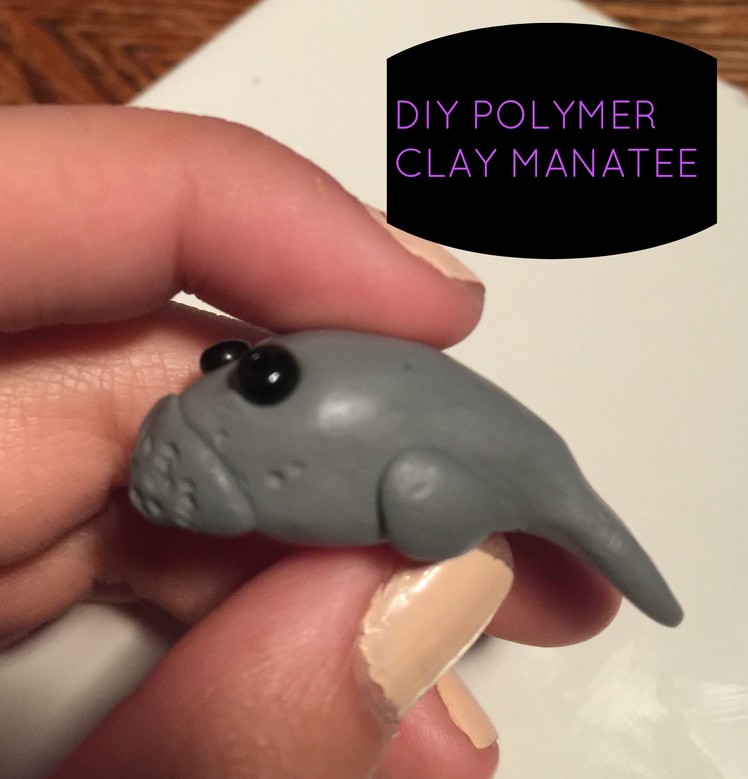 DIY POLYMER CLAY MANATEE CHARM