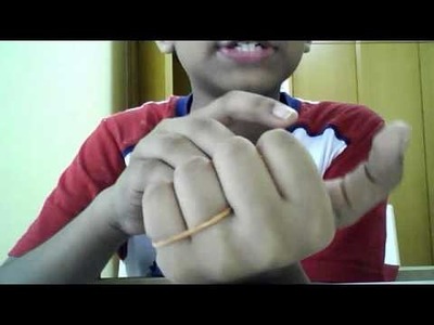 Finger crossing rubber band  trick