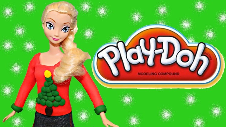 Frozen Play Doh Elsa Ugly Christmas Sweaters Anna at the Moxie Girlz Snow Cabin Playdough Video