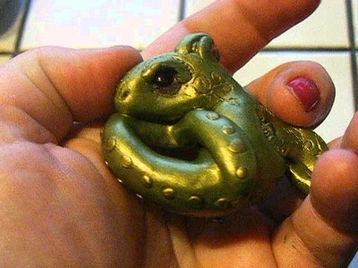 Handmade Polymer clay Dragon