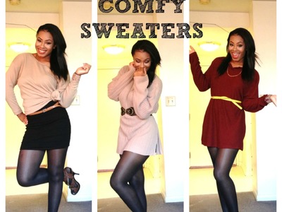 ♡ Holiday| How to Style Big Comfy Sweaters ♡
