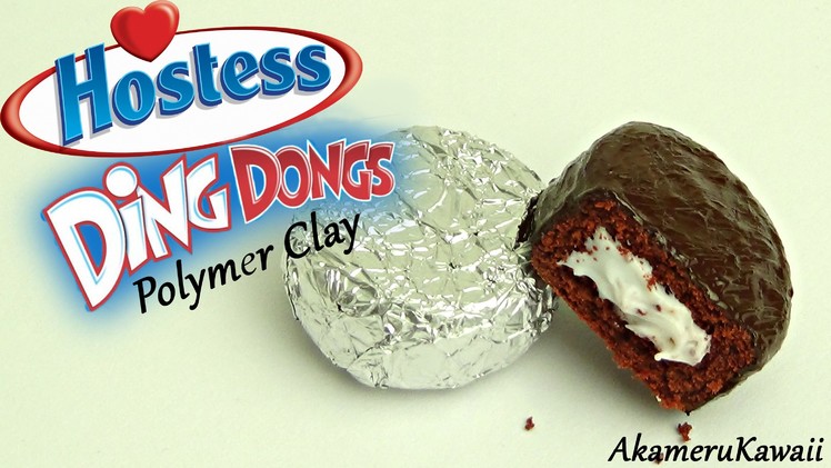 Hostess *Ding Dongs* inspired Polymer Clay Charm Tutorial