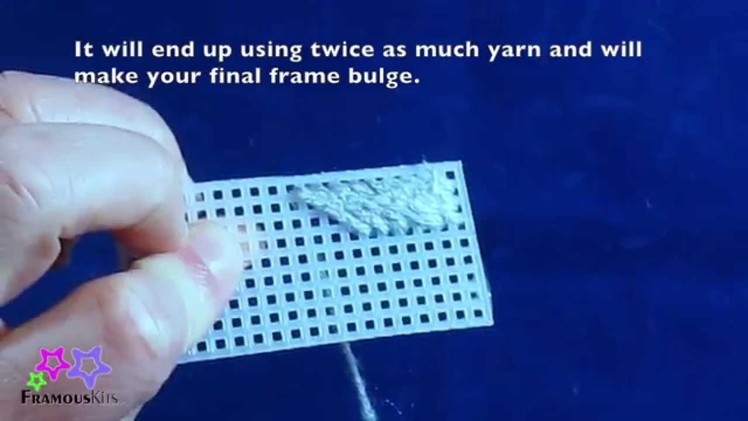 How NOT to sew long stitch when using plastic canvas - FRAMOUS KITS VIDEO NO.6