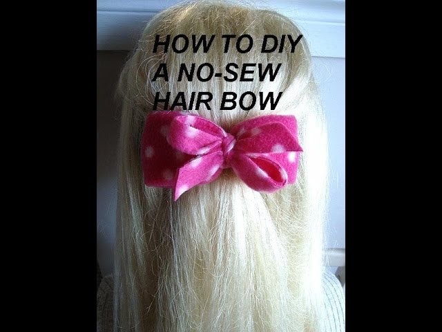 How to make a NO-SEW HAIR BOW, bow tie, barrette, or headband bow
