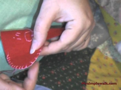 How to sew a blanket stitch, an ornament, Valentine gift