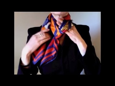 How-to wear scarves - Hermes scarf in a weave knot