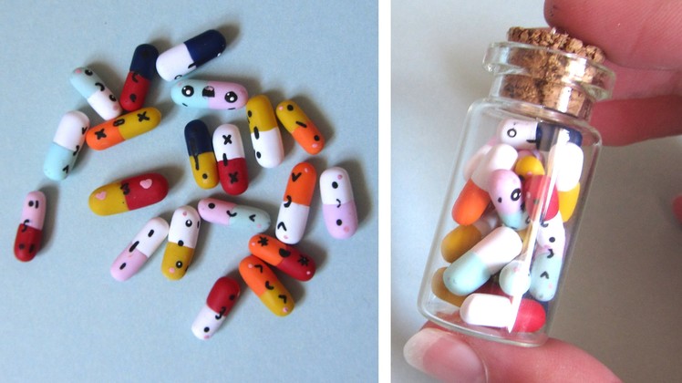 Kawaii Pills in a Bottle: Doctors' Day, Polymer Clay Tutorial.