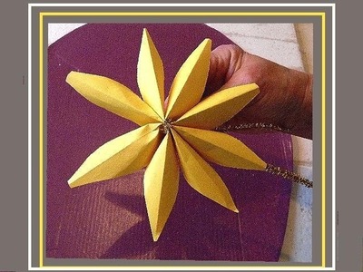 Paper tree top star, dimensional.  Easy last minute tree topper