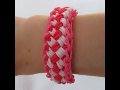 Rainbow Loom- How to Make a Chinese Finger Trap Bracelet (Original Pattern)