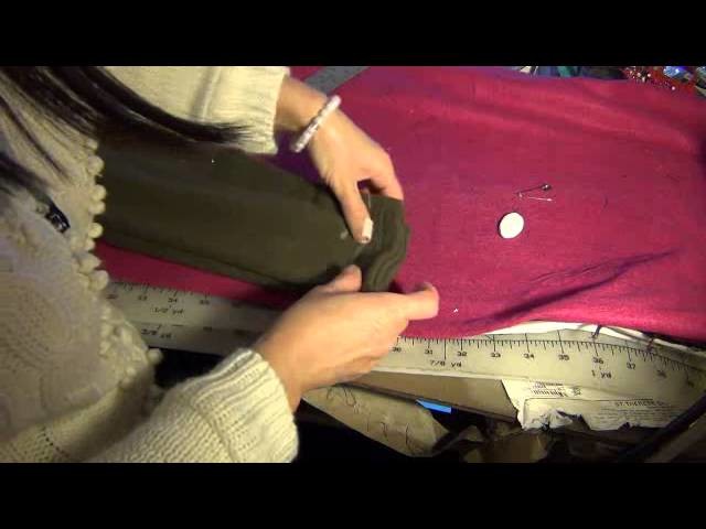 SEWING BY LOAN SF SHORTEN AND TAPER  SLEEVES SWEATER