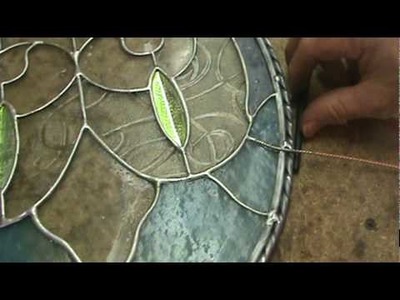 Stained glass how to ideas sg28a hangers on an oval panel