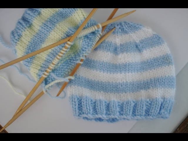 Working On DPNs Right Handed, and Complimentary Baby Hat Pattern