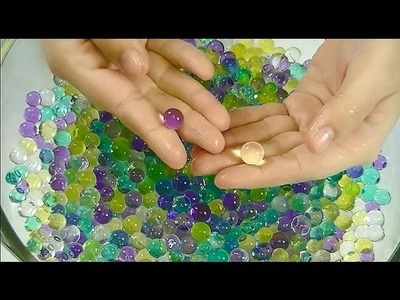 ASMR Binaural Sound Assortment With Kinetic Sand, Water Gems.Marbles, & Drawing in Sand