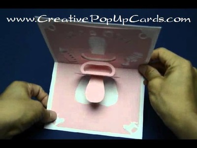 Baby Shower Pop up card: Pacifier