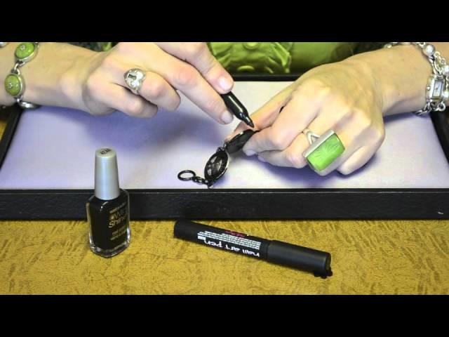 Black Enamel Jewelry Touch Up Techniques with Class and Sass