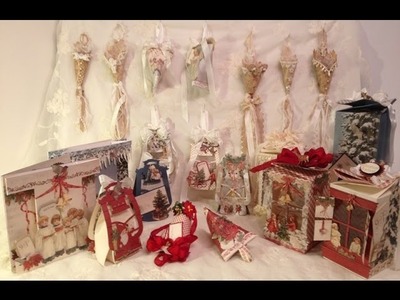 Christmas ornaments,gift boxes, cards, tussy mussy and more - Tutorial