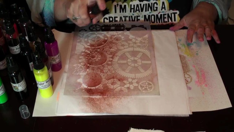 Color Mists-Fun with Stencils #1