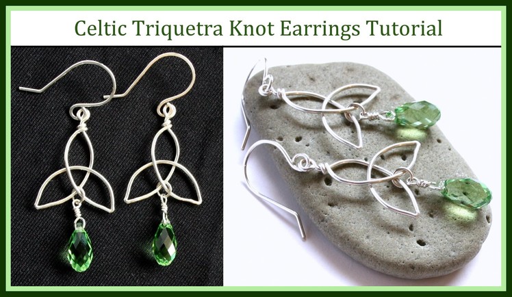 Easy Jewelry Tutorial : How to Make a Celtic Knot Charm & Trinity Knot Earrings : Wire Wrapped