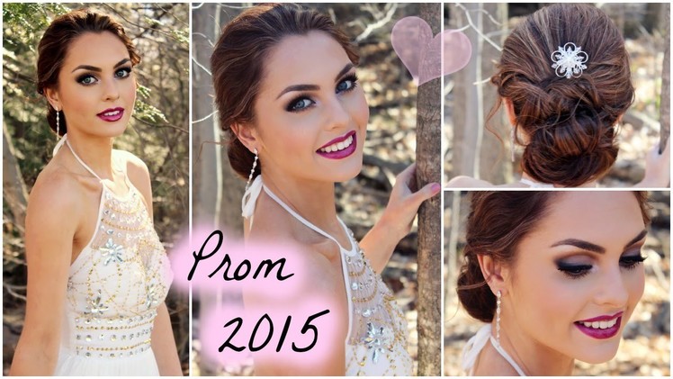 Get Ready With Me for Prom 2015! Soft Smokey Eyes & Easy Updo - Jackie Wyers