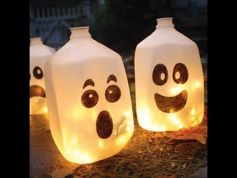 Homemade Halloween Decorations (Ghost lanterns)