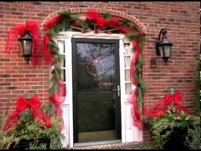How to Decorate your Front Door and Flowers Pot for Christmas.