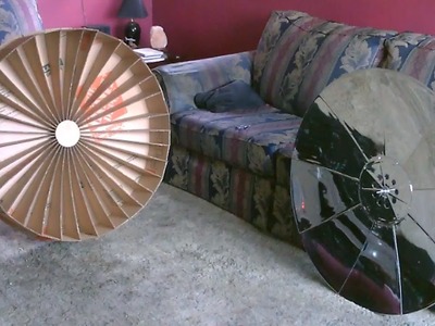 How to make a Parabolic Dish Solar Cooker! - (simple 'detailed' instructions) - DIY solar death ray